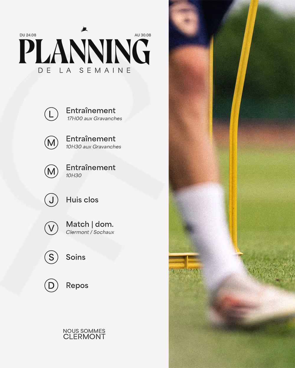 Photo planning de la semaine