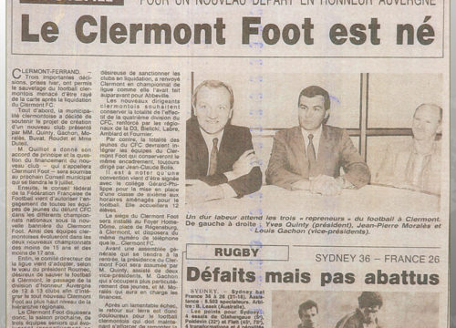 NAISSANCE DU CLERMONT FOOT NAISSANCE DU CLERMONT FOOT