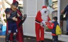 Le Père Noël et Torix auprès des jeunes U6-U8