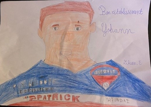 Nos jeunes encouragent Yohann MAGNIN