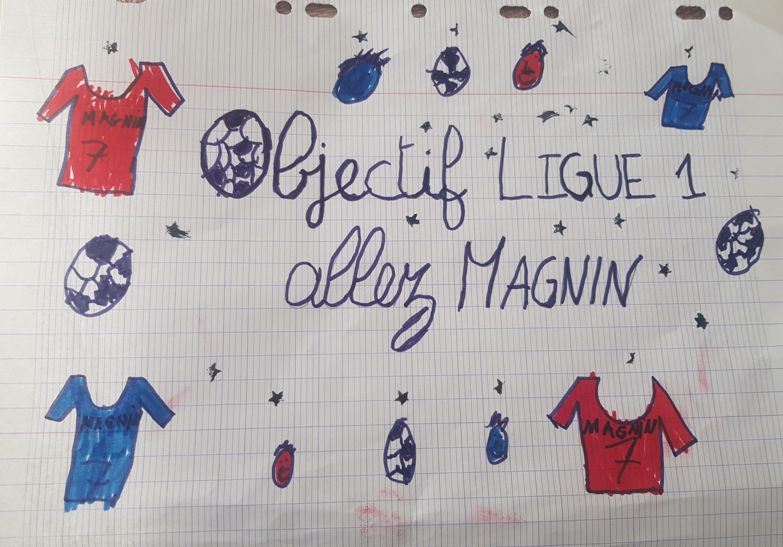 Nos jeunes encouragent Yohann MAGNIN