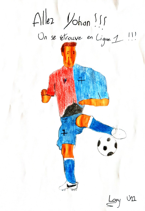 Nos jeunes encouragent Yohann MAGNIN