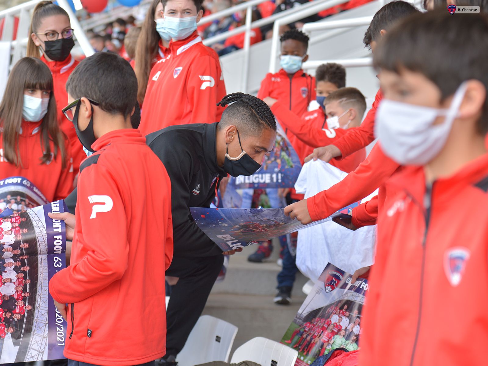 Célébration de la montée en L1 avec les jeunes du CF63