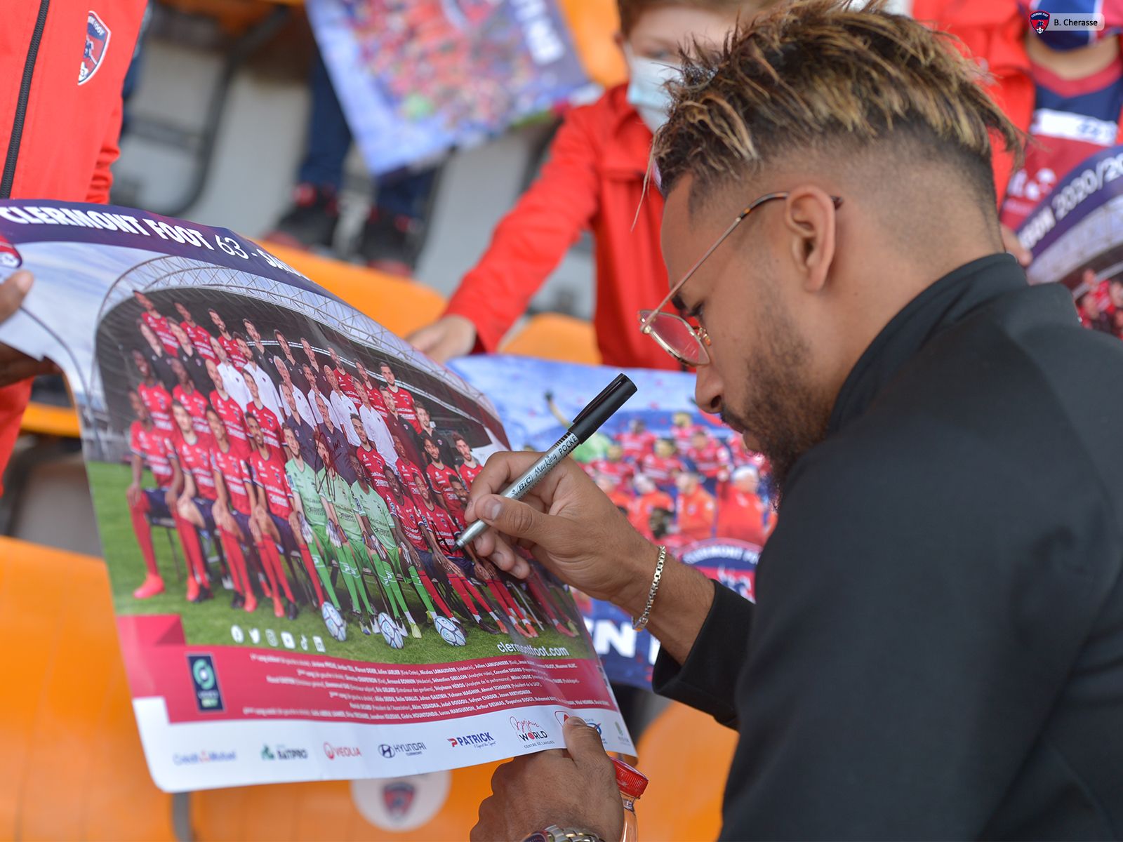 Célébration de la montée en L1 avec les jeunes du CF63