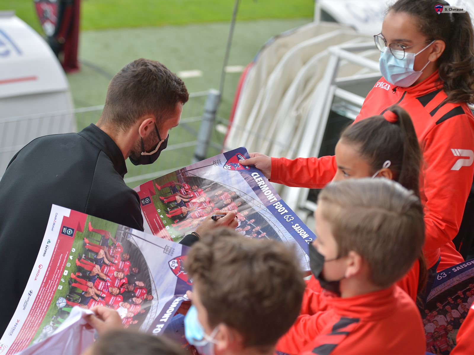 Célébration de la montée en L1 avec les jeunes du CF63