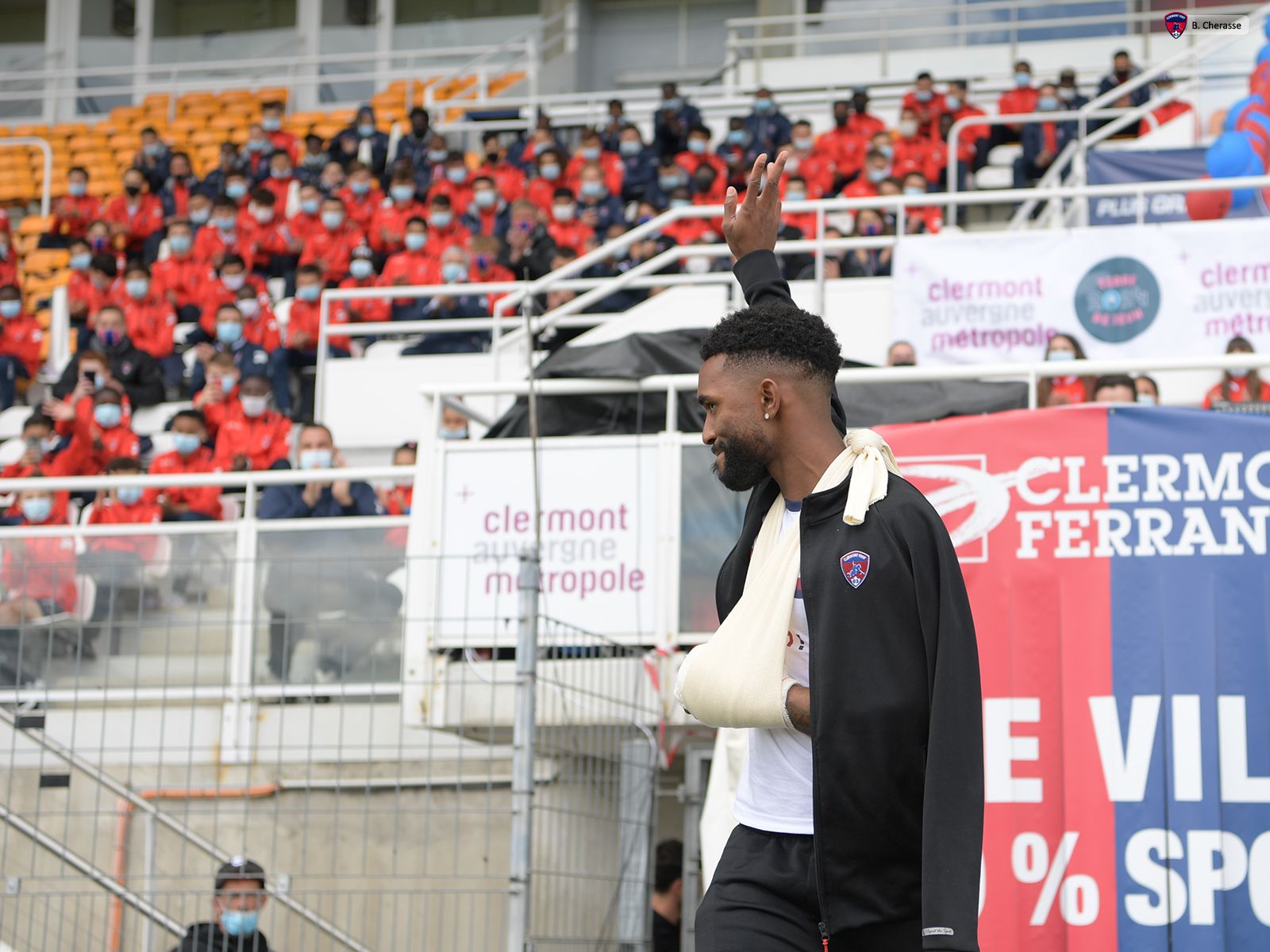 Célébration de la montée en L1 avec les jeunes du CF63