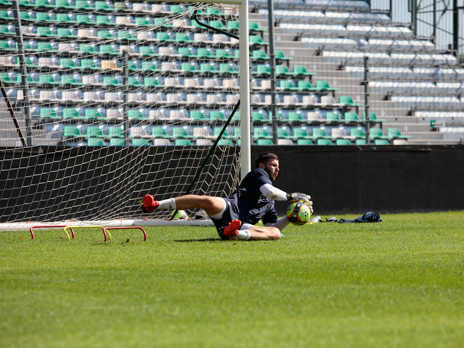 Premier entraînement sur la nouvelle pelouse