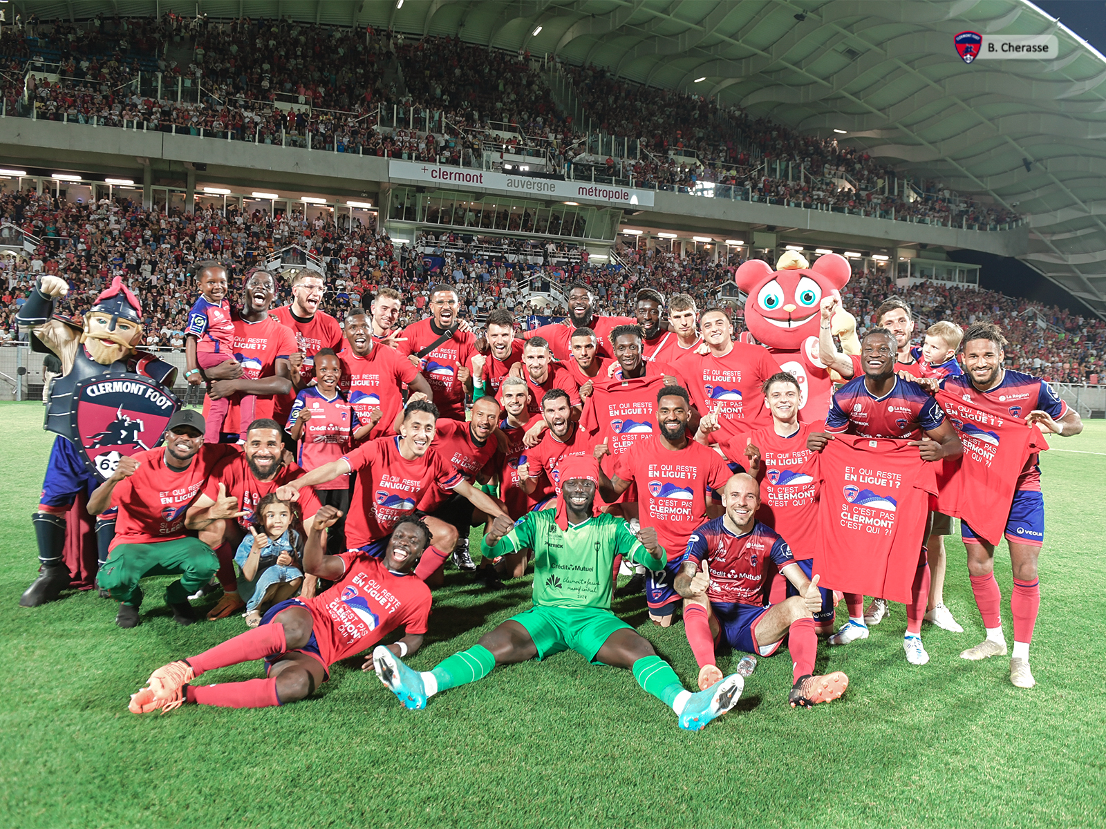 Clermont – Lyon : la célébration du maintien en images