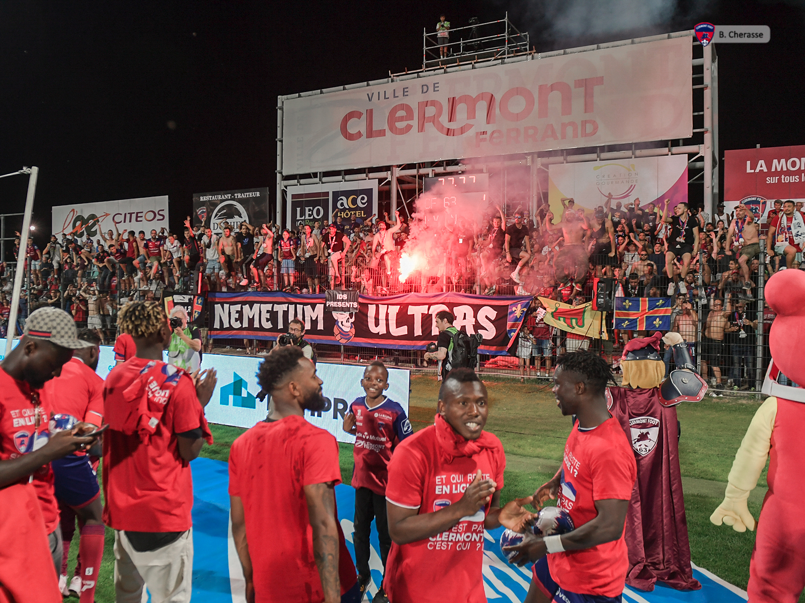 Clermont – Lyon : la célébration du maintien en images