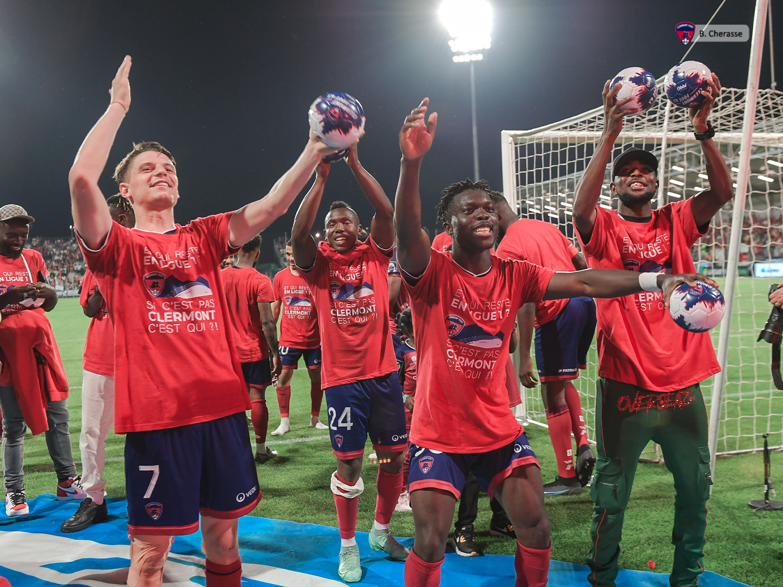 Clermont – Lyon : la célébration du maintien en images