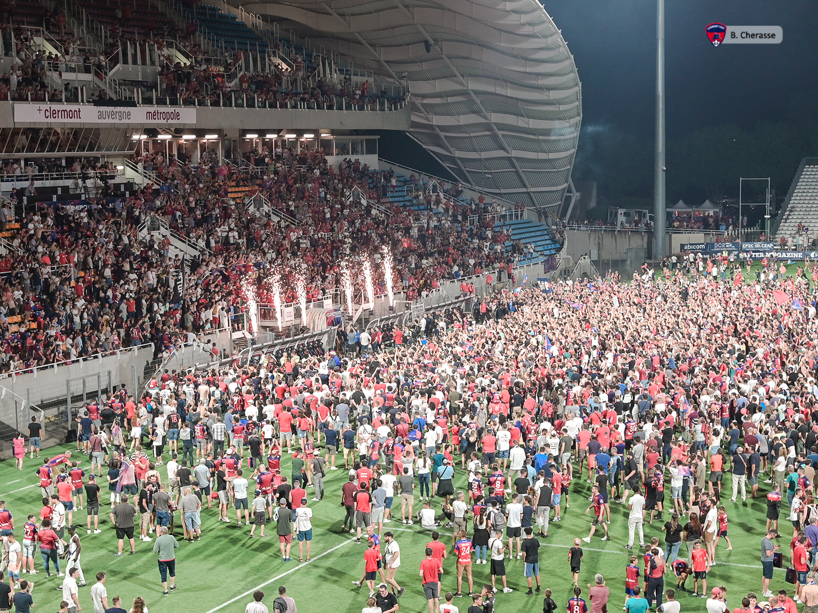 Clermont – Lyon : la célébration du maintien en images