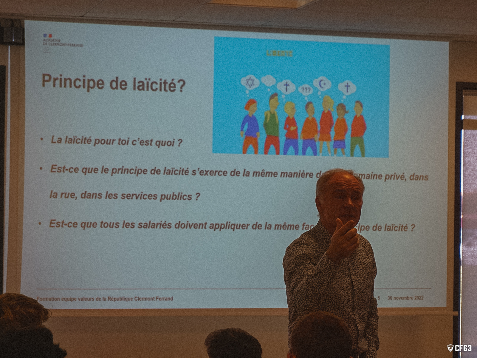 Intervention « Laïcité » pour le Centre de Formation