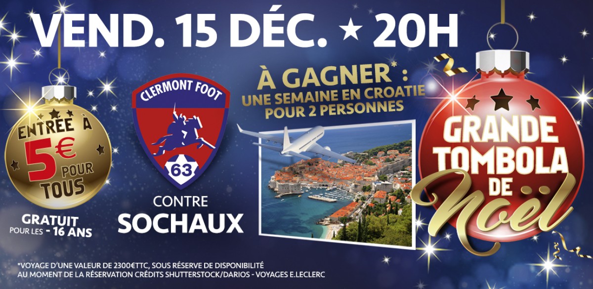 Le Clermont Foot fête Noël face à Sochaux ! Le Clermont Foot fête Noël face à Sochaux !