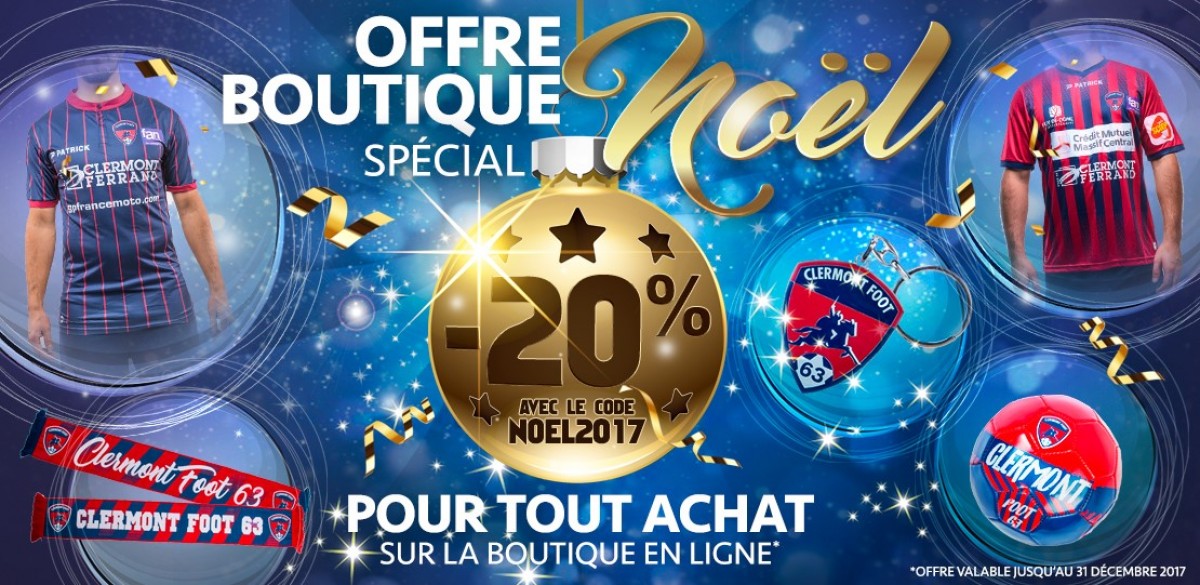 Vos cadeaux de Noël aux couleurs du Clermont Foot 63 ! Vos cadeaux de Noël aux couleurs du Clermont Foot 63 !